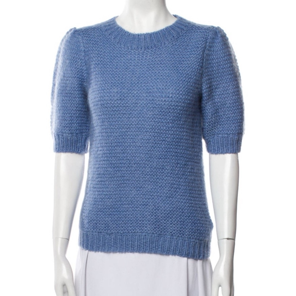 Anine Bing XS crew neck blue sweater $400